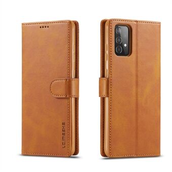 LC.IMEEKE for Samsung Galaxy A52 4G/5G / A52s 5G Stand PU Leather Shell Mobiltelefonveske