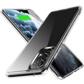 Gjennomsiktig TPU + PC-telefondeksel for Samsung Galaxy A52 4G/5G/A52s 5G med uavhengige galvaniseringssideknapper