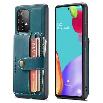 JEEHOOD for Samsung Galaxy A52 4G/5G/A52s 5G skinnbelagt TPU-deksel Anti- Scratch Godt beskyttet Avtagbar 2-i-1 lommebok RFID-blokkerende telefonveske