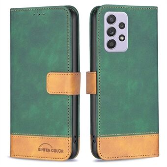 BINFEN COLOR BF Lærveske Series-7 for Samsung Galaxy A52 4G/A52 5G/A52s 5G, Style 11 Stand Lommebok Design Anti-Fall Folio Flip PU Lærveske med myk TPU innerveske