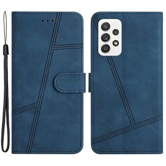 For Samsung Galaxy A52s 5G / A52 5G / 4G Skin-touch Feeling PU-skinn Stand Telefonveske Vintage mobiltelefondeksel med stropp