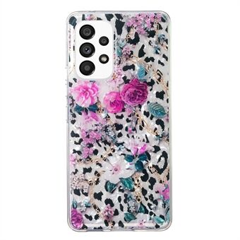 Telefondeksel for Samsung Galaxy A52 4G / 5G / A52s 5G , Marmor Flower Shell Mønster Myk TPU IMD telefonveske