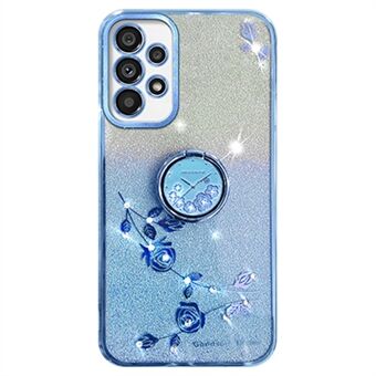 KADEM For Samsung Galaxy A52 4G / A52 5G / A52s 5G TPU-deksel med glitter og stativ til telefonen