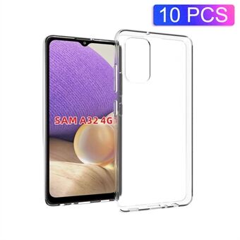 10 stk/pakke fleksibel TPU vannmerkebestandig dekselveske for Samsung Galaxy A32 4G (EU-versjon) telefonbeskyttelsesskall