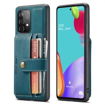 JEEHOOD for Samsung Galaxy A32 4G (EU-versjon) 2-i-1 designskinnbelagt TPU-deksel Lommebok RFID-blokkerende anti-dråpetelefondeksel