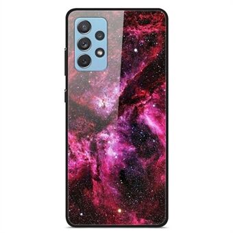 For Samsung Galaxy A32 4G (EU-versjon) Mønsterutskrift Design Telefonveske Hard PC Herdet glass Bakside + Myk TPU støtdempende beskyttelsesdeksel