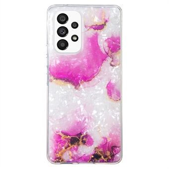 For Samsung Galaxy A32 4G (EU-versjon) IMD TPU telefondeksel Marmorblomstskallmønster telefondeksel