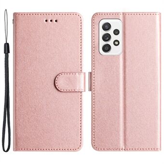 Telefonlommebok for Samsung Galaxy A32 4G (EU-versjon) Silketekstur Fallsikkert PU- Stand Flip-etui