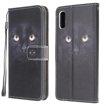 3D-mønsterutskrift Cross Texture Leather Wallet Stand Case Shell for Samsung Galaxy Xcover 5