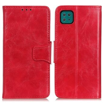 Stand Crazy Horse Texture Split Leather Phone Case Shell for Samsung Galaxy A22 5G (EU-versjon)