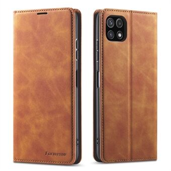 FORWENW for Samsung Galaxy A22 5G (EU-versjon) Fantasy Series Skin-Touch Leather Wallet Stand Telefonveske