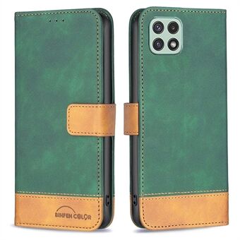 BINFEN COLOR BF Leather Case Series-7 for Samsung Galaxy A22 5G (EU-versjon), Aanti-Collision Style 11 Matt Texture PU Leather Wallet Stand Case