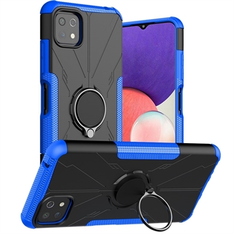 For Samsung Galaxy A22 5G (EU-versjon) PC + TPU-telefonveske Slitasjebestandig bakdeksel med justerbar Ring