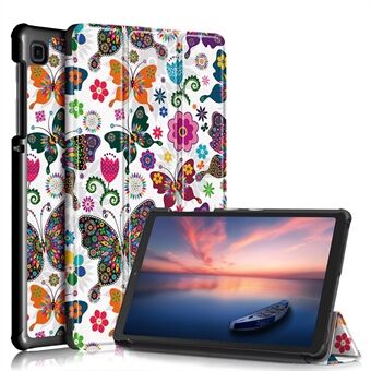 Tri-fold stativ i PU-lær, med mønstertrykk, tablettdeksel med smart case for Samsung Galaxy Tab A7 Lite 8.7-tommers T220/T225.