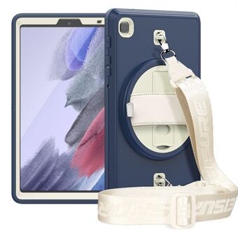 Stativ + Handy Strap Design PC TPU Hybrid-deksel + PET-film med skulderstropp for Samsung Galaxy Tab A7 Lite 8,7-tommers