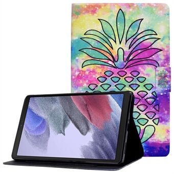 For Samsung Galaxy Tab A7 Lite 8,7-tommers T220 / T225-kortspor Designmønsterutskrift PU-skinndeksel Nettbrett Støtsikkert skalldeksel med justerbart Stand