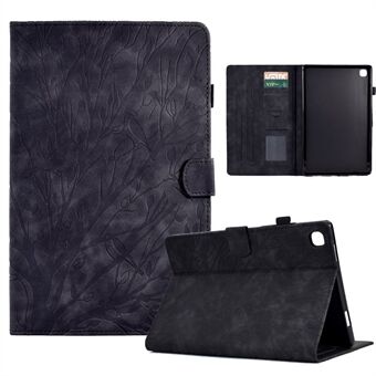 For Samsung Galaxy Tab A7 Lite 8,7-tommers T225 T220 Stand nettbrettetui påtrykt kortholderdeksel i treskinn