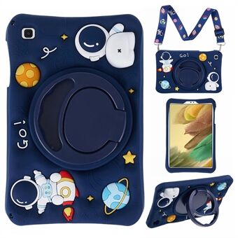 For Samsung Galaxy Tab A7 Lite 8,7-tommers T220 Etui Astronaut Nettbrett Stativdeksel med Snor