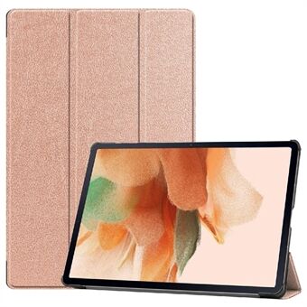 Full beskyttelse Stabil Tri-fold Stand Stand Design Lærveske for Samsung Galaxy Tab S7 FE SM-T730/SM-T736