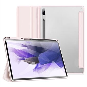 DUX DUCIS TOBY-serien for Samsung Galaxy Tab S7 Plus/S8 Plus/S7 FE Tri-fold Stand PU-skinn Anti-fall nettbrettetui