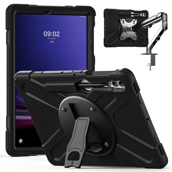 For Samsung Galaxy Tab S9 FE+ X610 / S9+ X810 / S8+ X800 / S7 FE T730 / S7+ T970 Etui Kickstand PC+Silikon Nettbrettdeksel