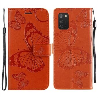 KT Imprinting Flower Series-2 Imprint Butterfly Støtsikker telefonskall i PU-skinn med lommebok for Samsung Galaxy Stand (166,5 x 75,98 x 9,14 mm)