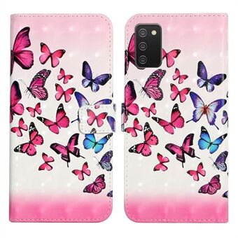 Pattern Printing Light Spot Decor PU Leather Cover + Inner TPU Case Stand Wallet Phone Shell for Samsung Galaxy A03s (166.5 x 75.98 x 9.14mm)