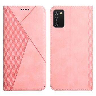 Rhombus Imprinting PU Leather Case Strong Magnet Wallet Stand Design for Samsung Galaxy A03s (166.5 x 75.98 x 9.14mm)