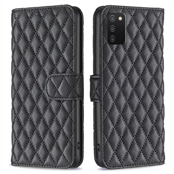 BINFEN FARGE For Samsung Galaxy A03s (166,5 x 75,98 x 9,14 mm) / A02s (166,5 x 75,9 x 9,2 mm) Lommebokdeksel, BF Style-14 Stand påtrykt Rhombus Matt PU-lærveske