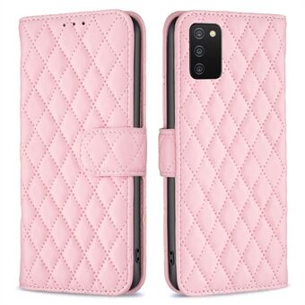 BINFEN FARGE For Samsung Galaxy A03s (166,5 x 75,98 x 9,14 mm) / A02s (166,5 x 75,9 x 9,2 mm) Lommebokdeksel, BF Style-14 Stand påtrykt Rhombus Matt PU-lærveske