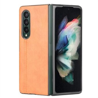 Sømlinjedesign PU-skinnbelagt hard PC + TPU-deksel Beskyttende mobiltelefonveske for Samsung Galaxy Z Fold3 5G