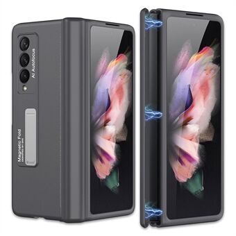 GKK Magnetisk sammenleggbar hengsel Alt-inkludert hardt PC-telefonveske Kickstand Beskyttelsesdeksel for Samsung Galaxy Z Fold3 5G