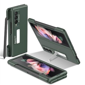 GKK for Samsung Galaxy Z Fold3 5G Hard PC Ultra-tynt etui magnetisk støttedeksel med pennespor