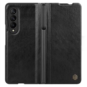 NILLKIN Qin-serien for Samsung Galaxy Z Fold3 5G / W22 5G pennholder lærveske Folio Flip Anti-fall deksel