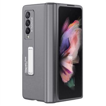 GKK For Samsung Galaxy Z Fold3 5G Magnetic Absorption Hinge Telefonveske PC + Herdet glass Full beskyttelsesskall med støtte