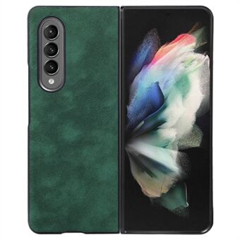 For Samsung Galaxy Z Fold3 5G teksturert lett tynn anti-fall PU-skinnbelagt PC-telefonveske Shell