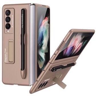 GKK hardt sammenleggbart PC-telefondeksel for Samsung Galaxy Z Fold3 5G, fallsikkert beskyttelsesdeksel med ultratynn støtte og pennespor