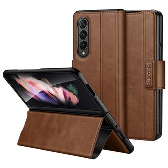 SULADA For Samsung Galaxy Z Fold3 5G PU lærfolioveske Magnetisk lås Stand Telefondeksel