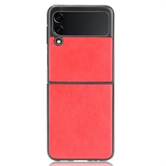 Slank Litchi Texture PU-skinnbelagt hardt PC-beskyttende telefonbakdeksel for Samsung Galaxy Z Flip3 5G