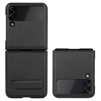 NILLKIN Qin-serien for Samsung Galaxy Z Flip3 5G Kickstand PU-skinnbelagt PC-veske Sammenleggbar telefonbeskyttelsesdeksel