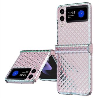 For Samsung Galaxy Z Flip3 5G Laser Effect Transparent Hengsel Design Hard PC Back Cover Folding Telefonveske