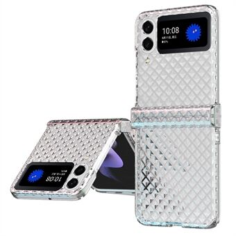 For Samsung Galaxy Z Flip3 5G Laser Effect Transparent Hengsel Design Hard PC Back Cover Folding Telefonveske