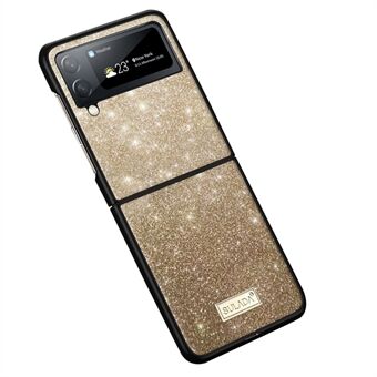 SULADA For Samsung Galaxy Z Flip3 5G Glitter Paljetter Telefondeksel PU-skinnbelagt PC + TPU Hybrid-deksel