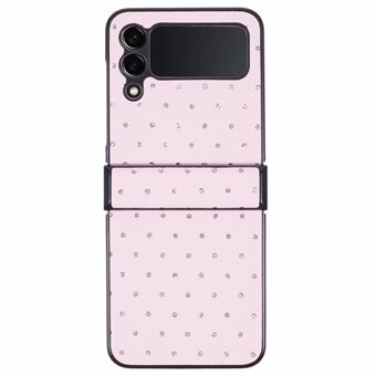 For Samsung Galaxy Z Flip3 5G Case Leather + PC Hinge Protection Phone Cover Sparkle -> For Samsung Galaxy Z Flip3 5G deksel i skinn + PC-hengselsbeskyttelse, glitrende telefonomslag.