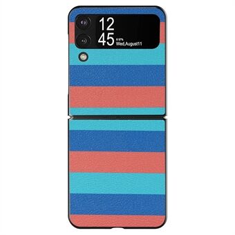 For Samsung Galaxy Z Flip3 5G PU-skinnbelagt PC-veske mønster Utskriftsdesign Støtsikkert sammenleggbart anti-dråpedeksel