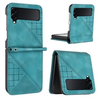 YX0080 For Samsung Galaxy Z Flip3 5G Etui Preget PU Skinn Telefon Deksel