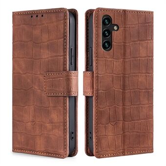 Støtsikkert design Crocodile Texture Lommebok Lærveske Telefondeksel Shell med støttende Stand for Samsung Galaxy A13 5G / A04s 4G (164,7 x 76,7 x 9,1 mm)