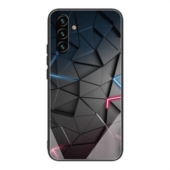 Støtsikkert slitasjebestandig mønsterutskrift herdet glass + TPU-telefonbeskyttelsesdeksel for Samsung Galaxy A13 5G