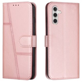 Sømlinjer Design PU-skinn Anti-fingeravtrykk Telefondeksel Flip Stand Lommebok Telefon Folioveske for Samsung Galaxy A13 5G / A04s 4G (164,7 x 76,7 x 9,1 mm)