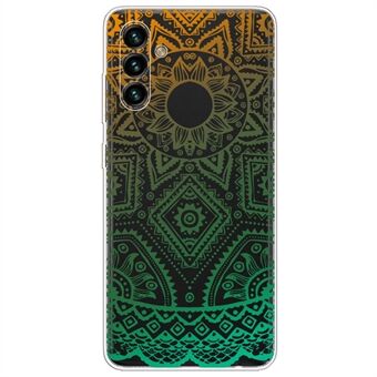 For Samsung Galaxy A13 5G / A04s 4G (164,7 x 76,7 x 9,1 mm) TPU-deksel med blondemønsterutskrift med beskyttelsesmønster for gradientforståelse Telefonbeskyttelsesdeksel